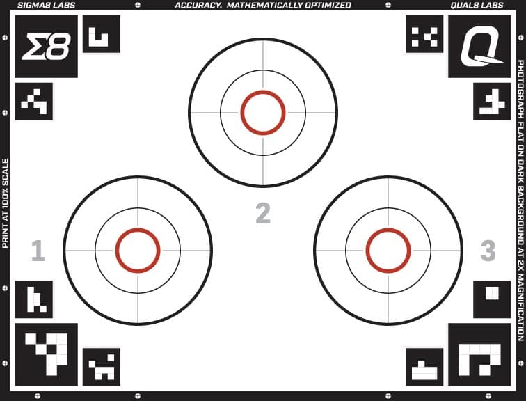 The Qual8 3X calibrated target