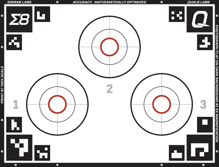 Sigma8 calibrated paper target